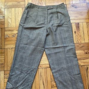 Plaid Wool Pants